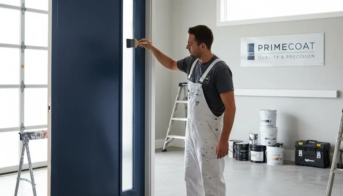 Professional door painting in Plymouth MA by expert house painters for durable coastal finishes