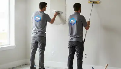 Professional drywall repair and wall painting in Plymouth, MA home by expert local painters