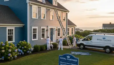 Professional house painters providing exterior painting services in Plymouth, MA