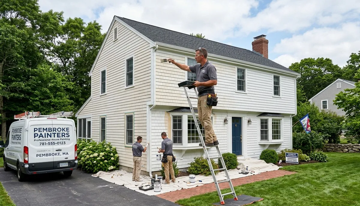 Professional house painters in Plymouth MA providing expert residential exterior painting services
