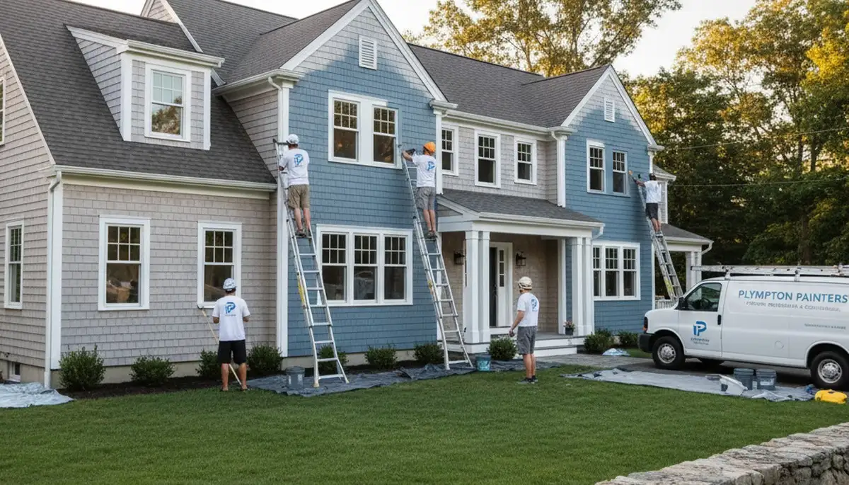Professional house painters in Plymouth MA providing expert residential exterior painting services