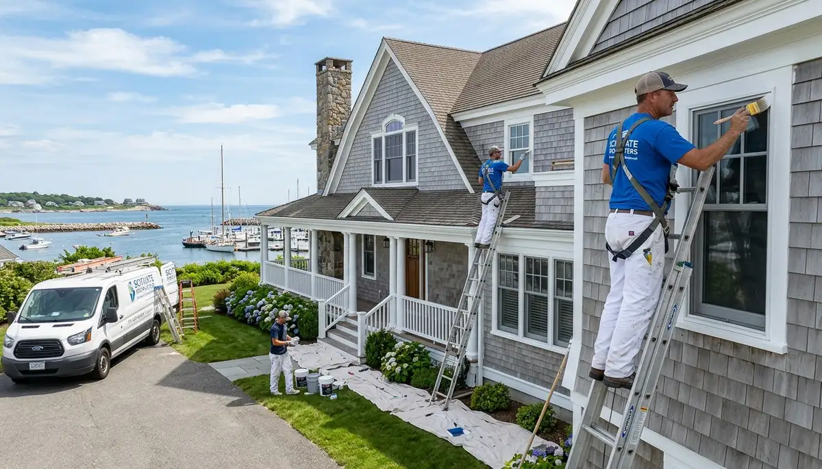 Professional house painting services in Plymouth MA by expert residential painters