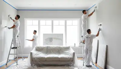 Professional interior house painting in Plymouth, MA with expert color and quality wall finishes